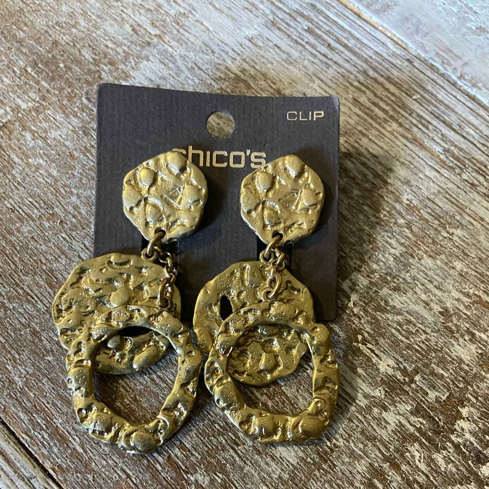 NWT Chicos Candice Clip on Earrings